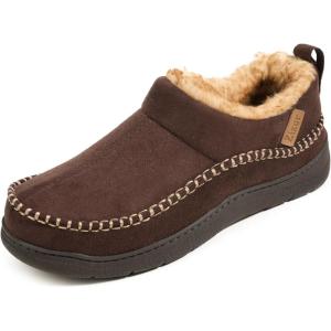 imageZizor Mens Doyle Memory Foam Moccasin House Shoes SlippersCoffee
