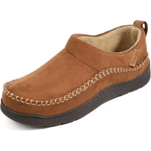 imageZizor Mens Doyle Memory Foam Moccasin House Shoes SlippersCold Tawny