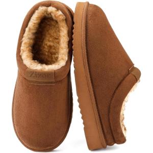 imageZizor Mens Vallarta Plush Suede Clog SlippersChesnut Tan