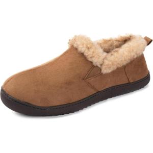 imageZizor Mens Zermatt Plush Suede House Slippers Memory FoamTan