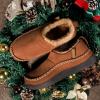 imageZigzagger Mens MoCozy Moccasin Ankle Toasty House Shoes Slippers Indoor OutdoorCoffee
