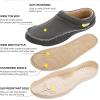 imageZigzagger Mens Slip On Moccasin Slippers IndoorOutdoor Warm Fuzzy Comfy House Shoes Fluffy Wide Loafer SlippersDark Grey