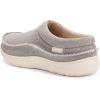 imageZigzagger Mens Slip On Moccasin Slippers IndoorOutdoor Warm Fuzzy Comfy House Shoes Fluffy Wide Loafer SlippersLight Grey