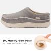 imageZigzagger Mens Slip On Moccasin Slippers IndoorOutdoor Warm Fuzzy Comfy House Shoes Fluffy Wide Loafer SlippersLight Grey