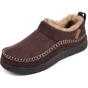 imageZigzagger Mens MoCozy Moccasin Ankle Toasty House Shoes Slippers Indoor OutdoorCoffee