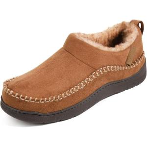 imageZigzagger Mens MoCozy Moccasin Ankle Toasty House Shoes Slippers Indoor OutdoorTan
