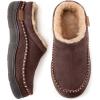 imageZigzagger Mens Slip On Moccasin Slippers IndoorOutdoor Warm Fuzzy Comfy House Shoes Fluffy Wide Loafer SlippersCoffee 910 DM US