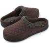 imageZigzagger Mens Fuzzy Warm Memory Foam Indoor Outdoor House Slippers