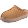 imageZizor Womens Knit Suede SlippersTan