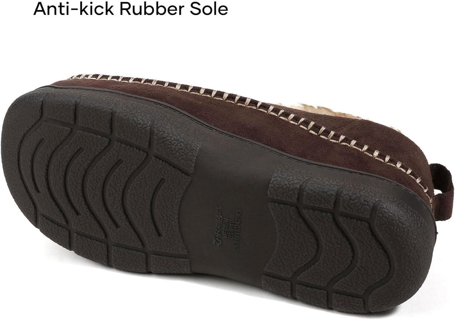 imageZigzagger Mens Moccasin Ankle Toasty House Shoes Slippers Indoor OutdoorCoffee