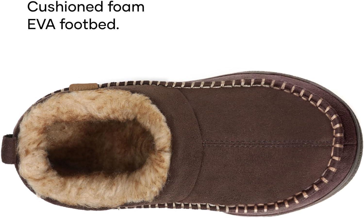 imageZigzagger Mens Moccasin Ankle Toasty House Shoes Slippers Indoor OutdoorCoffee