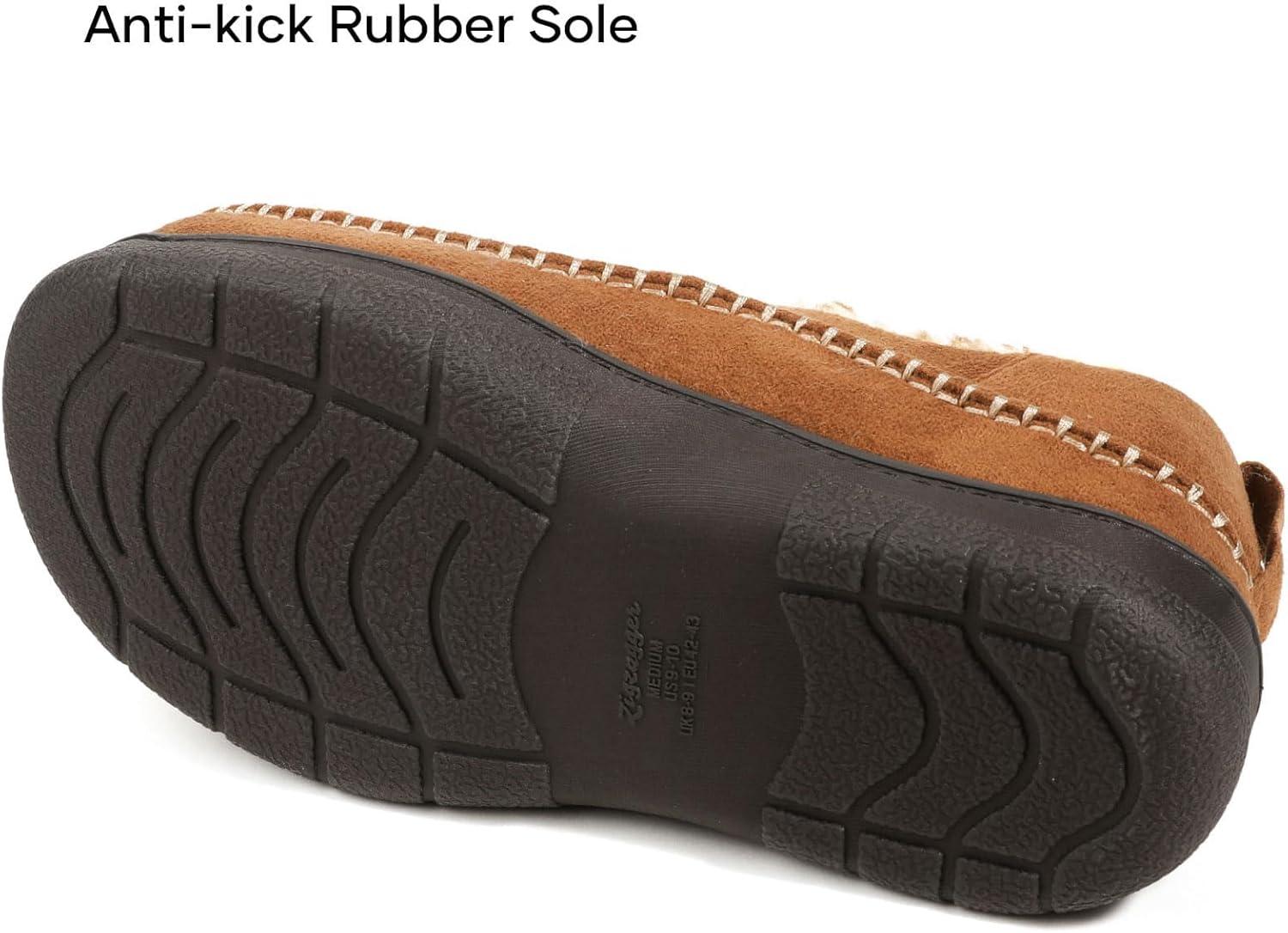 imageZigzagger Mens Moccasin Ankle Toasty House Shoes Slippers Indoor OutdoorTan