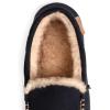 imageZigzagger Mens Moccasin Slippers Memory Foam House Shoes Indoor and Outdoor Warm Loafer Slippers Black 10 M US