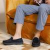 imageZigzagger Set of 2 Pairs  Womens Sherpa Fleece House Slipper with Memory FoamBlack US 89 and Mens Moccasin Slippers Memory Foam House ShoesBlackUS 11