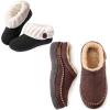 imageZigzagger His ampamp Hers Slippers Set of 2 pairs Size 910ampamp10Mens Slip On Moccasin Slipper IndoorOutdoor Warm Fuzzy Comfy House Shoes Fluffy Wide Loafer SlippersCoffeeampampBlack