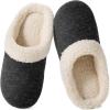 imageZigzagger His ampamp Hers Slippers Set of 2 pairs Size 1112ampamp89Mens Slip On Moccasin Slipper IndoorOutdoor Warm Fuzzy Comfy House Shoes Fluffy Wide Loafer SlippersCoffeeampampBlack