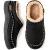 imageZigzagger Double the Style Set of 2 Pairs Size 1112Mens Slip On Moccasin Slippers IndoorOutdoor Warm Fuzzy Comfy House Shoes Fluffy Wide Loafer SlippersCoffeeampampBlack
