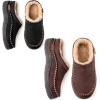 imageZigzagger Double the Style Set of 2 Pairs Size 1112Mens Slip On Moccasin Slippers IndoorOutdoor Warm Fuzzy Comfy House Shoes Fluffy Wide Loafer SlippersCoffeeampampBlack