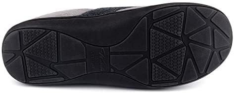 imageZigzagger Mens Comfy Wool Slippers Indoor Outdoor House Shoes Warm Soft Fur Fuzzy Fleece Lined Memory Foam Sole with Suede UpperBlack