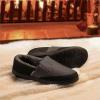 imageZigzagger Mens Comfy Wool Slippers Indoor Outdoor House Shoes Warm Soft Fur Fuzzy Fleece Lined Memory Foam Sole with Suede UpperBlack