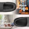 imageZigzagger Mens Comfy Wool Slippers Indoor Outdoor House Shoes Warm Soft Fur Fuzzy Fleece Lined Memory Foam Sole with Suede UpperGrey