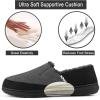 imageZigzagger Mens Comfy Wool Slippers Indoor Outdoor House Shoes Warm Soft Fur Fuzzy Fleece Lined Memory Foam Sole with Suede UpperGrey
