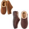 imageZigzagger Two Styles for Men Set of 2 Pairs Size 910ampamp10Mens Slip On Moccasin Slippers IndoorOutdoor Warm Fuzzy Comfy House Shoes Fluffy Wide Loafer SlippersCoffeeampampChesnut Tan
