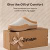 image:imageZigzagger Womens Slip On Moccasin Slippers Microsuede IndoorOutdoor Comfy House Shoes with Memory Foam Cozy Loafer Clog SlippersBeigeSand