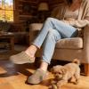 image:imageZigzagger Womens Slip On Moccasin Slippers Microsuede IndoorOutdoor Comfy House Shoes with Memory Foam Cozy Wide Loafer Clog SlippersOat Straw