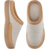 image:imageZigzagger Womens Slip On Moccasin Slippers Microsuede IndoorOutdoor Comfy House Shoes with Memory Foam Cozy Loafer Clog SlippersBeigeSand