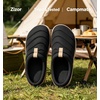 image:imageMens Indoor Outdoor Slip On Campmate Slippers Memory Foam  Slidein House Shoes Cool Summer Puffer Camping Clog Machine Washable Rubber Sole Velvet Lining Easy Care Comfort for Men GiftsAsh Black