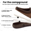 image:imageMens Indoor Outdoor Slip On Campmate Slippers Memory Foam  Slidein House Shoes Cool Summer Puffer Camping Clog Machine Washable Rubber Sole Velvet Lining Easy Care Comfort for Men GiftsMocha Brown