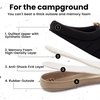 image:imageMens Indoor Outdoor Slip On Campmate Slippers Memory Foam  Slidein House Shoes Cool Summer Puffer Camping Clog Machine Washable Rubber Sole Velvet Lining Easy Care Comfort for Men GiftsAsh Black