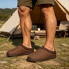image:imageMens Indoor Outdoor Slip On Campmate Slippers Memory Foam  Slidein House Shoes Cool Summer Puffer Camping Clog Machine Washable Rubber Sole Velvet Lining Easy Care Comfort for Men GiftsMocha Brown
