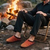 image:imageMens Indoor Outdoor Slip On Campmate Slippers Memory Foam  Slidein House Shoes Cool Summer Puffer Camping Clog Machine Washable Rubber Sole Velvet Lining Easy Care Comfort for Men GiftsCampfire Ember Ombr