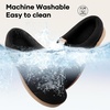 image:imageMens Indoor Outdoor Slip On Campmate Slippers Memory Foam  Slidein House Shoes Cool Summer Puffer Camping Clog Machine Washable Rubber Sole Velvet Lining Easy Care Comfort for Men GiftsAsh Black