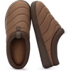 image:imageMens Indoor Outdoor Slip On Campmate Slippers Memory Foam  Slidein House Shoes Cool Summer Puffer Camping Clog Machine Washable Rubber Sole Velvet Lining Easy Care Comfort for Men GiftsMocha Brown