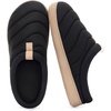 image:imageMens Indoor Outdoor Slip On Campmate Slippers Memory Foam  Slidein House Shoes Cool Summer Puffer Camping Clog Machine Washable Rubber Sole Velvet Lining Easy Care Comfort for Men GiftsAsh Black