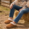 image:imageZigzagger Womens Moccasin SlipOn Fuzzy Slippers  House Shoes Indoor Outdoor with Microsuede amp Fluffy Fur Fleece Cozy Warm Comfy MemoryFoam LoaferTan