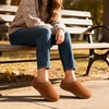image:imageZigzagger Womens Slip On Moccasin Slippers Microsuede IndoorOutdoor Comfy House Shoes with Memory Foam Cozy Loafer Clog SlippersSaddle Tan