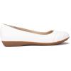 imageCLIFFS BY WHITE MOUNTAIN Womens Clara Ballet FlatWhiteBurnishedSmooth