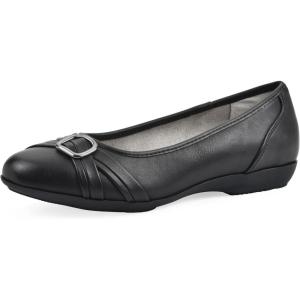 imageCLIFFS BY WHITE MOUNTAIN Womens Calming Cushioned Ballet FlatBlackBurnSmooth