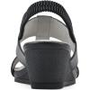 imageCLIFFS BY WHITE MOUNTAIN Womens Candea Wedge SandalBlackBurnishedSmooth