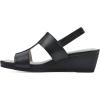 imageCLIFFS BY WHITE MOUNTAIN Womens Candea Wedge SandalBlackBurnishedSmooth