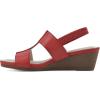 imageCLIFFS BY WHITE MOUNTAIN Womens Candea Wedge SandalRedBurnishedSmooth