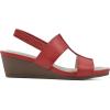 imageCLIFFS BY WHITE MOUNTAIN Womens Candea Wedge SandalRedBurnishedSmooth