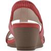 imageCLIFFS BY WHITE MOUNTAIN Womens Candea Wedge SandalRedBurnishedSmooth