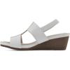imageCLIFFS BY WHITE MOUNTAIN Womens Candea Wedge SandalWhiteBurnishedSmooth