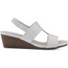 imageCLIFFS BY WHITE MOUNTAIN Womens Candea Wedge SandalWhiteBurnishedSmooth