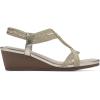 imageCLIFFS BY WHITE MOUNTAIN Womens Candelle Wedge SandalGoldMetFabric